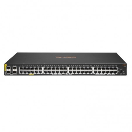 Switch HP Aruba 6100 48 Puertos 10/100/1000 Mbps 4 Puertos 1G/10G SFP Clase 4 PoE 370W L2 JL675A
