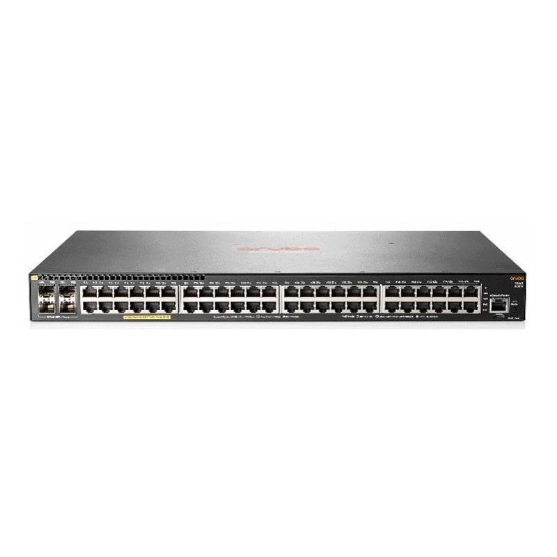 Switch HP Aruba 2930F 48 Puertos 10/100/1000 Mbps 4SFP 10Ggb PoE+ L2 L3 JL256A