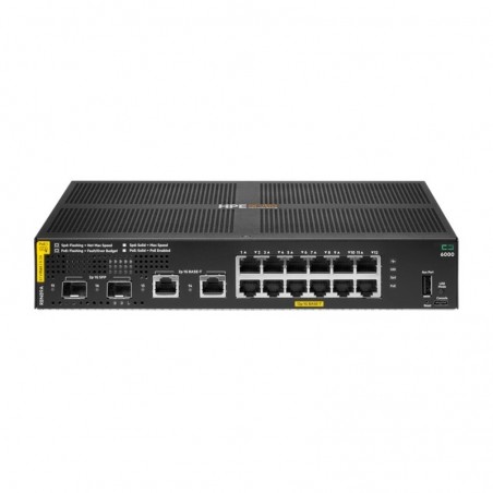 Switch HP Aruba Networking 6000 12 puertos 10/100/1000BASE-T 2 puertos 1G SFP 2 1GbE PoE L2 R8N89A