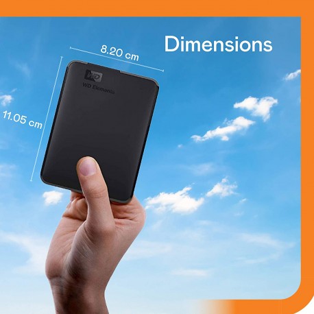 Disco Externo Western Digital Elements Portable 5TB USB 3.0 2.0 WDBU6Y0050BBK-WESN
