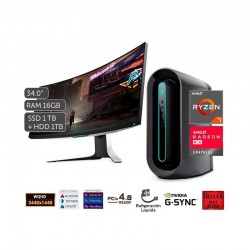 PC Gaming Dell Alienware Aurora R10 Ryzen Edition AMD Ryzen 7 5800 3.4GHz 16GB 1TB SSD +1TB HDD AMD Radeon RX 6800 XT 16GB GDDR6