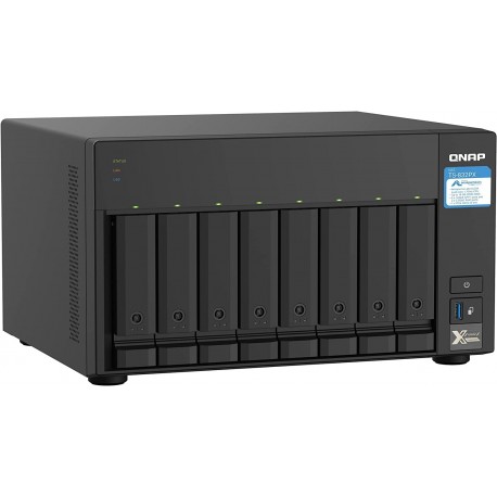 Disco Servidor NAS QNAP 8x10 80TB 8bahías SFP+ 10GbE 2.5 GbE TS-832PX-4G
