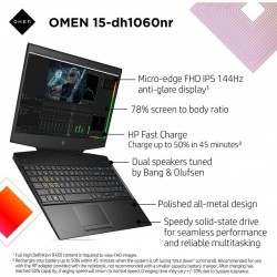 Notebook Gaming HP Omen 15 15.6' FHD 144Hz i7-10750h 2.6Ghz 16GB 512GB SSD + 1TB HDD Nvidia GeForce RTX 2070 Max-Q 8GB GDRR6