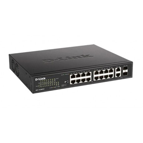 Switch D-Link DES-1018MPV2 16 x 10/100 Mbps PoE + 2 x 10/100/100