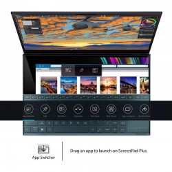 Notebook Asus Zenbook Duo 14 UX481FA 14' FHD IPS 12.6' Touch i7-10510U 1.80Ghz 8GB 1TB SSD