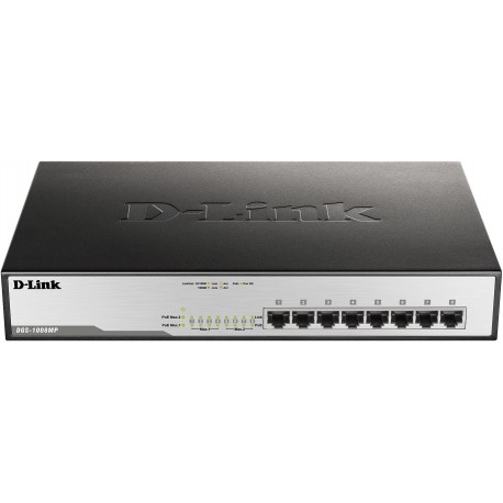 Switch D-Link 8 Puertos RJ-45 10/100/1000 Mbps PoE DGS-1008MP