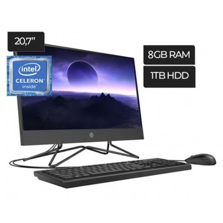 All-In-One HP 200 G8 20.7' HD Celeron J4025 2.00GHz 8GB 1TB 464A7LT