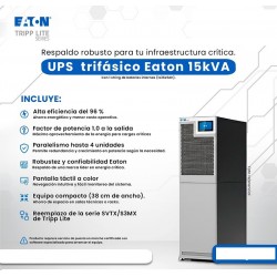 UPS Eaton Trifasico 20KVA 20KW con 2 string de baterias internas (2x32x7Ah) 9106-52128