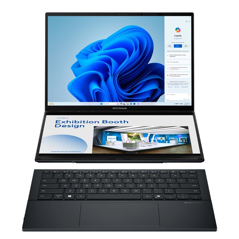 Notebook Asus Zenbook DUO UX8406CA 14' 3K OLED Touch Intel Core Ultra 9 285H 5.4GHz 32GB LPDDR5X 1TB SSD UX8406CA-PZ073W