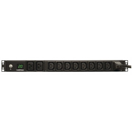 PDU Tripp-Lite Monofásico 3.7kW con Medidor Digital 208V ~ 230V 8 C13 y 2 C19 C20 L6-20P 16A 1U PDUMH20HV