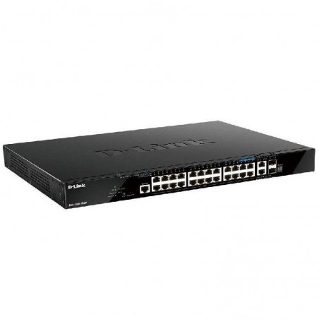 Switch D-Link 26 Puertos 10/100/1000 Mbps Gigabit 2 Sfp+ PoE L2 L3 DGS-1520-28MP