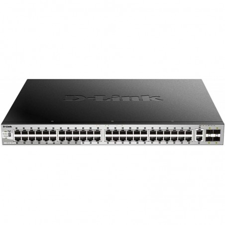 Switch D-Link 48 Puertos 10/100/1000 Mbps RJ-45 GbE PoE 2 x 10GBASE-T L2 L3 DGS-3130-54PS