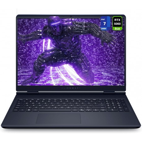 Notebook Gaming Dell Alienware 16 Aurora 16' QHD+ 120Hz Ultra 7 240H 5.2GHz 64GB 2TB SSD NVIDIA GeForce RTX 5060 8GB GDDR7