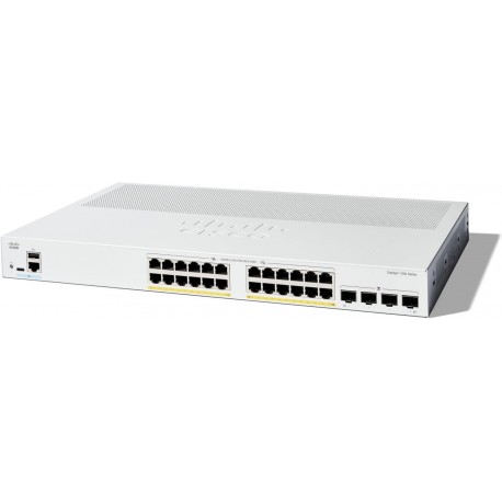 Switch Cisco Catalyst 24 Puertos 10/100/1000Mbp 4SFP Poe 195W L2 L3 C1300-24P-4G
