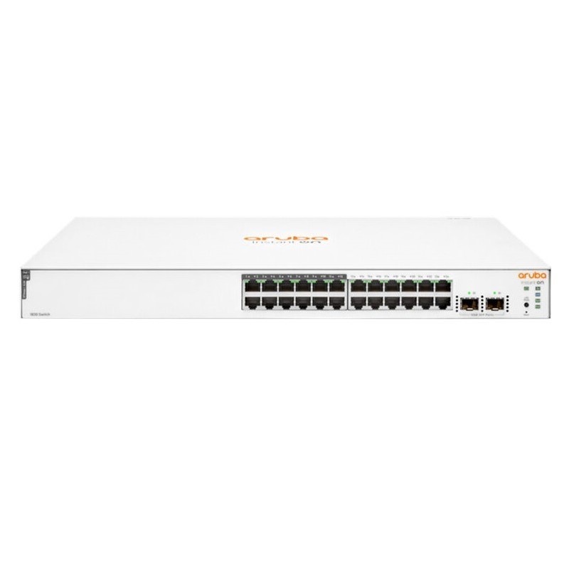 Switch HP Aruba Instant On 1830 24 Puertos 10/100/1000 Mbps PoE 2SFP 195W L2 JL813A