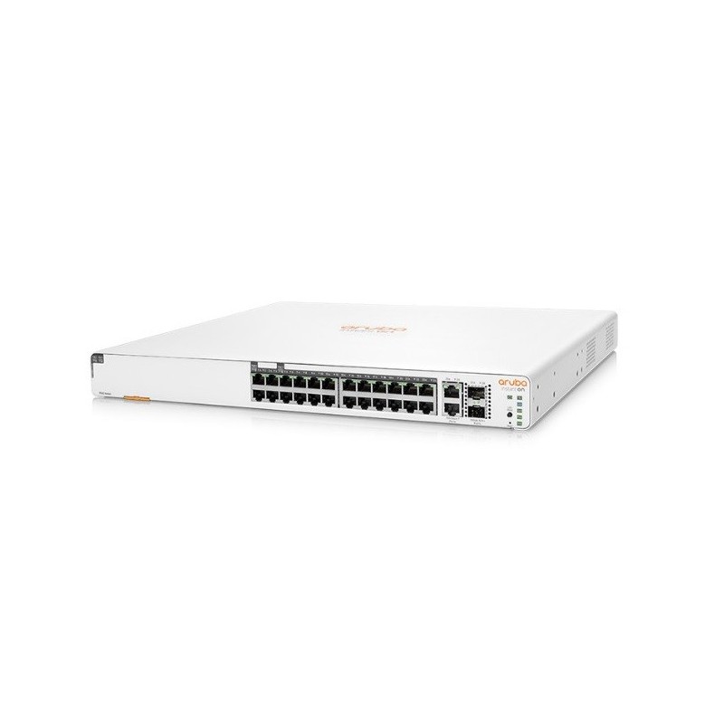 Switch HP Aruba Instant On 1960 24 Puertos 10/100/1000 Mbps PoE 2 XGT 2SFP 370W L2 JL807A